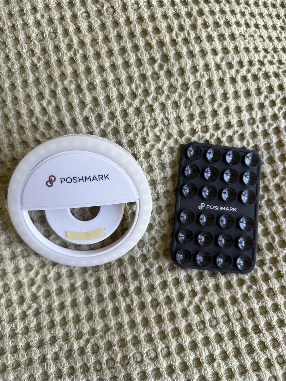 Poshmark Branded Phone Ring Light and Suction Stand Set - White & Black